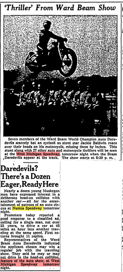 Western Michigan Speedway (West Michigan Speedway) - June 1951 Article